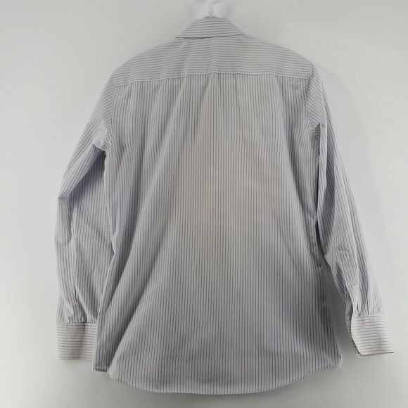 🎁5/$25 G2000 Shirt Men's 15 1/2 33 1/2 Long Sleeve Button Up Blue White Strips - Picture 7 of 12